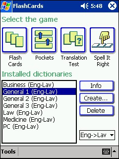 LingvoSoft FlashCards English <-> Latvian for Pock 1.3.14 screenshot